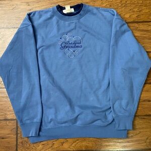 Blue Vintage “Best Loved Grandma”Sweatshirt Size XL 💙